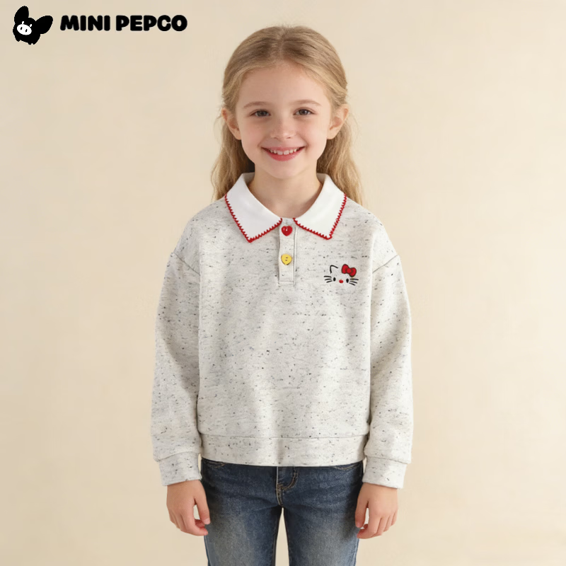 С������ PEPCO ��Ůͯ��װ��������2026�����¿ͨ�ʵ�è���ͯpolo��ͯװ�� 39.9Ԫ