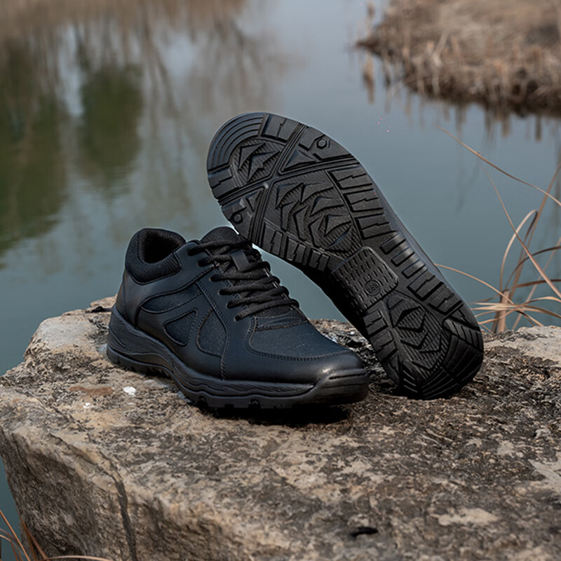 JWCP警网优选春秋网面男女作训鞋体能训练鞋户外民用徒步运动通勤鞋 黑色 41