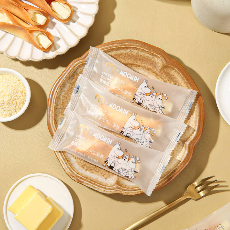 麦臻选xMoomin芝士夹心蛋卷 180g(11.25g*16枚)