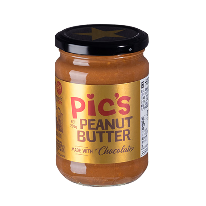 皮卡思 pics 新西兰进口巧克力花生酱290g纯可可脂早餐面包酱调味涂抹酱