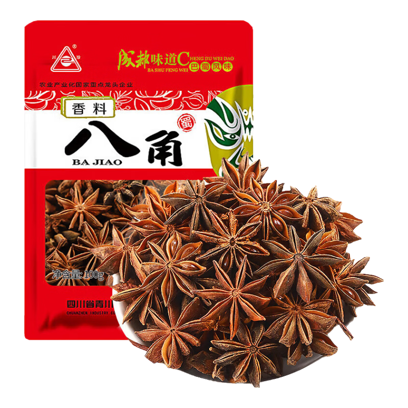 川珍八角大料炖肉香辛料烧卤肉调料包火锅底料 八角100g*2袋装