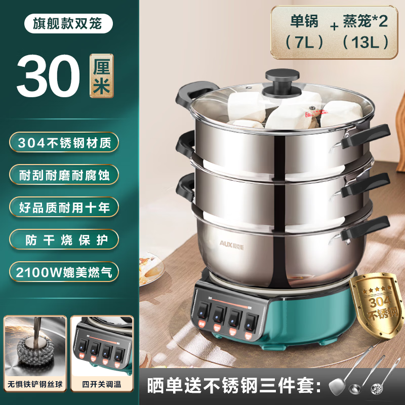 ��Ʒ�¿�˹304����ֵ�����糴���๦�ܳ��˼���һ����¿��� 1��30CM˫����2025���Ӻ��� 362.22Ԫ