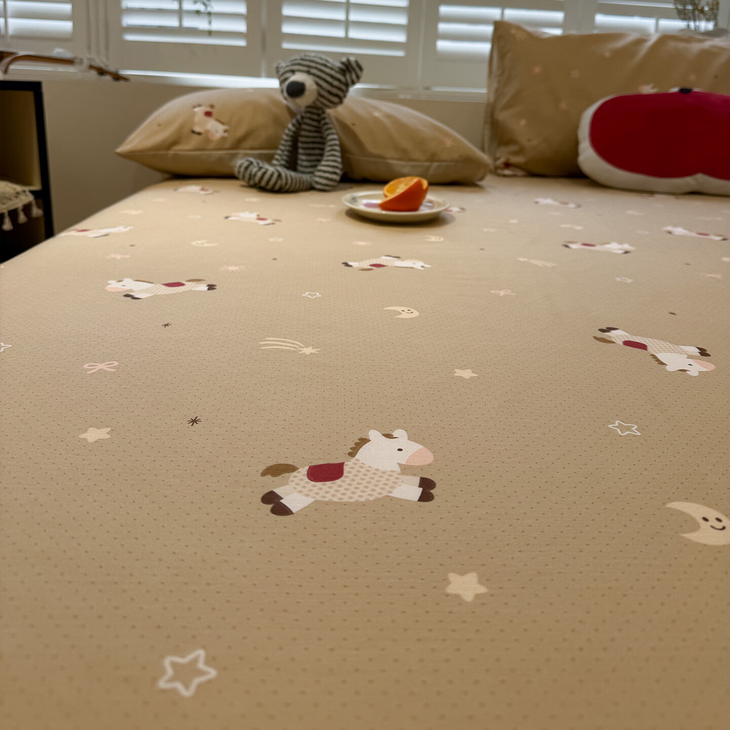 苏萱2026马年新款纯棉床单单件100全棉学生宿舍被单人四季通用床笠罩 吉祥小马 床单单件160x230cm