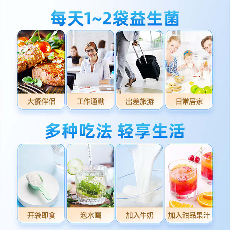 南京同仁堂益生菌益生元 活菌型 冻干粉益生菌粉成人儿童中老年肠胃肠道 益生菌 90g*2盒