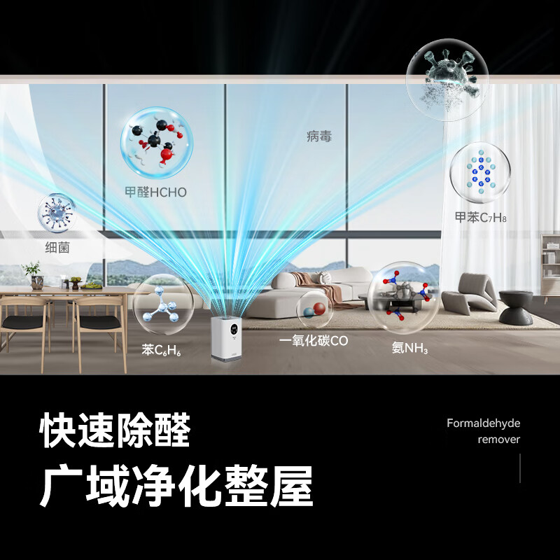 恺文除醛仪空气净化器除甲醛新房急入住专用净化机办公室桌面除甲醛仪 桌面除醛仪K9【旗舰款】