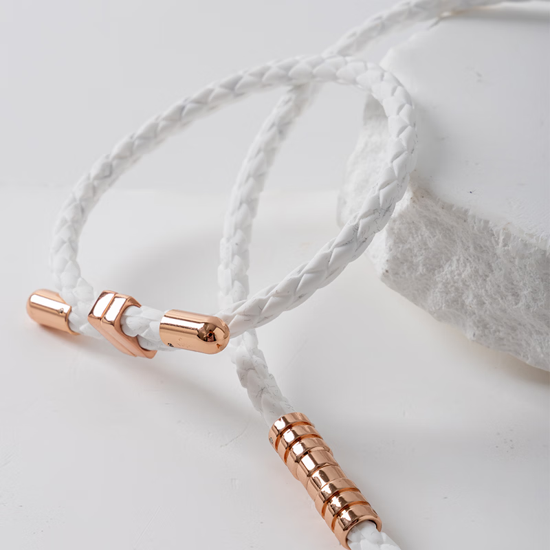 Clavis韩国进口磁力保健手环舒缓关节酸痛改善血液循环日常养护佩戴手环 Clavis雅努斯玫瑰金白色套装