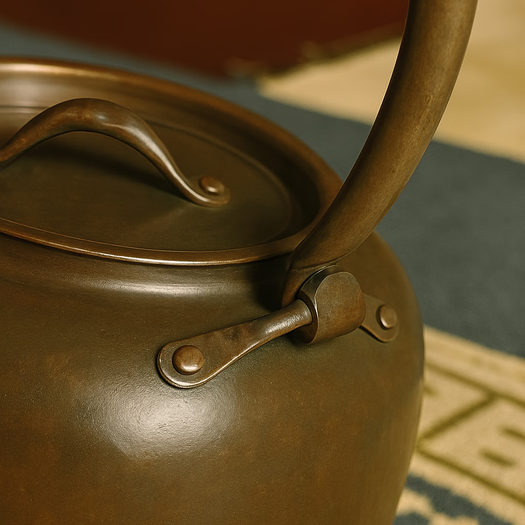 纯紫铜手工锤纹烧水壶炭火功夫茶具围炉煮茶壶家用小号煮水壶 紫铜提梁小号烧水壶（咖色）