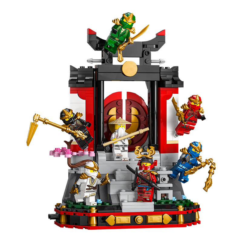 乐高（LEGO）积木幻影忍者71866 15周年忍者道场展示台儿童玩具生日礼物装饰