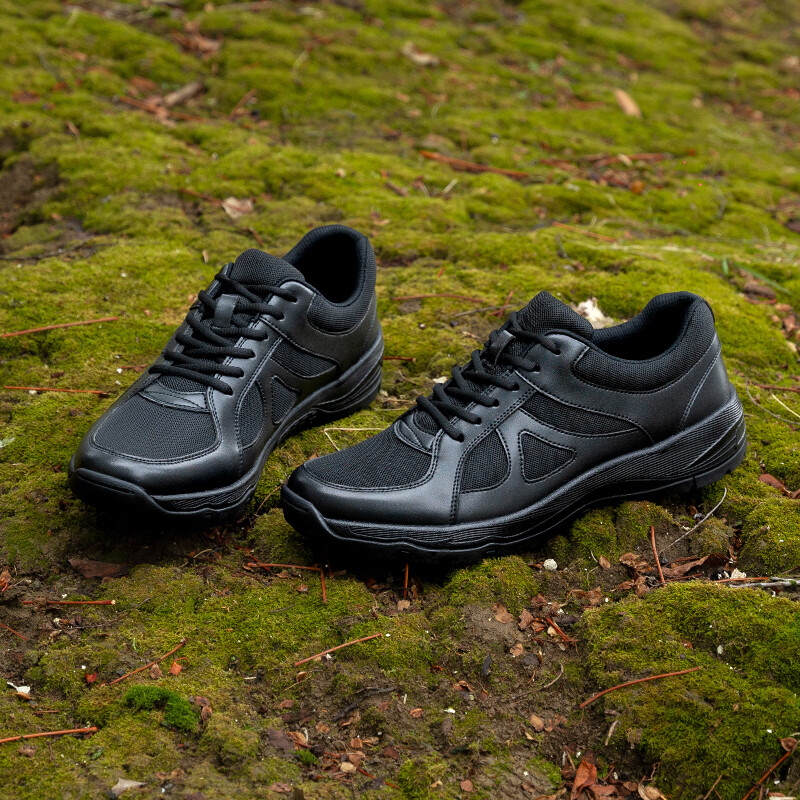 JWCP警网优选春秋网面男女作训鞋体能训练鞋户外民用徒步运动通勤鞋 黑色 41