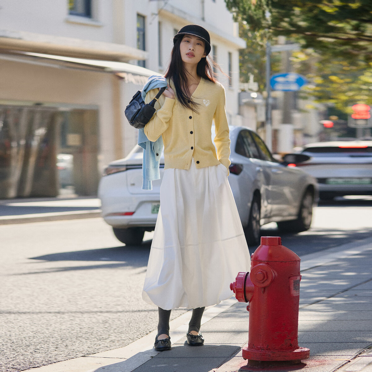 太平鸟秋冬毛针织衫集合链接新款打底无缝套衫女士开衫 针织线开衫黄色 S