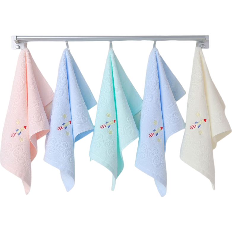 金号5条儿童毛巾纯棉A类全棉宝宝洗脸巾柔软舒适强吸水婴儿擦汗小毛巾 纯棉A类T30混色 5条