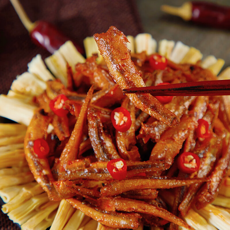 抓鱼的猫7g劲辣小鱼仔香辣深海鱼干豆干混合即食麻辣特产小吃怀旧小零食 40包 混合口味