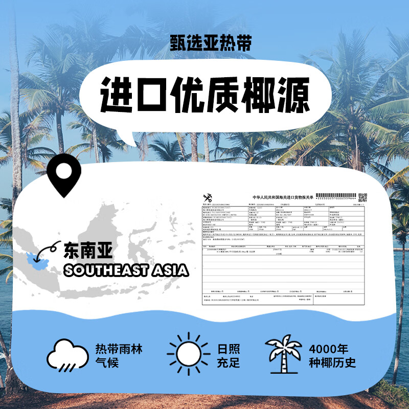 椰子知道0糖椰汁早餐饮料咖啡伴侣椰奶椰浆椰子生椰拿铁植物奶200ml 【咖啡伴侣】0糖厚椰乳200g*9盒