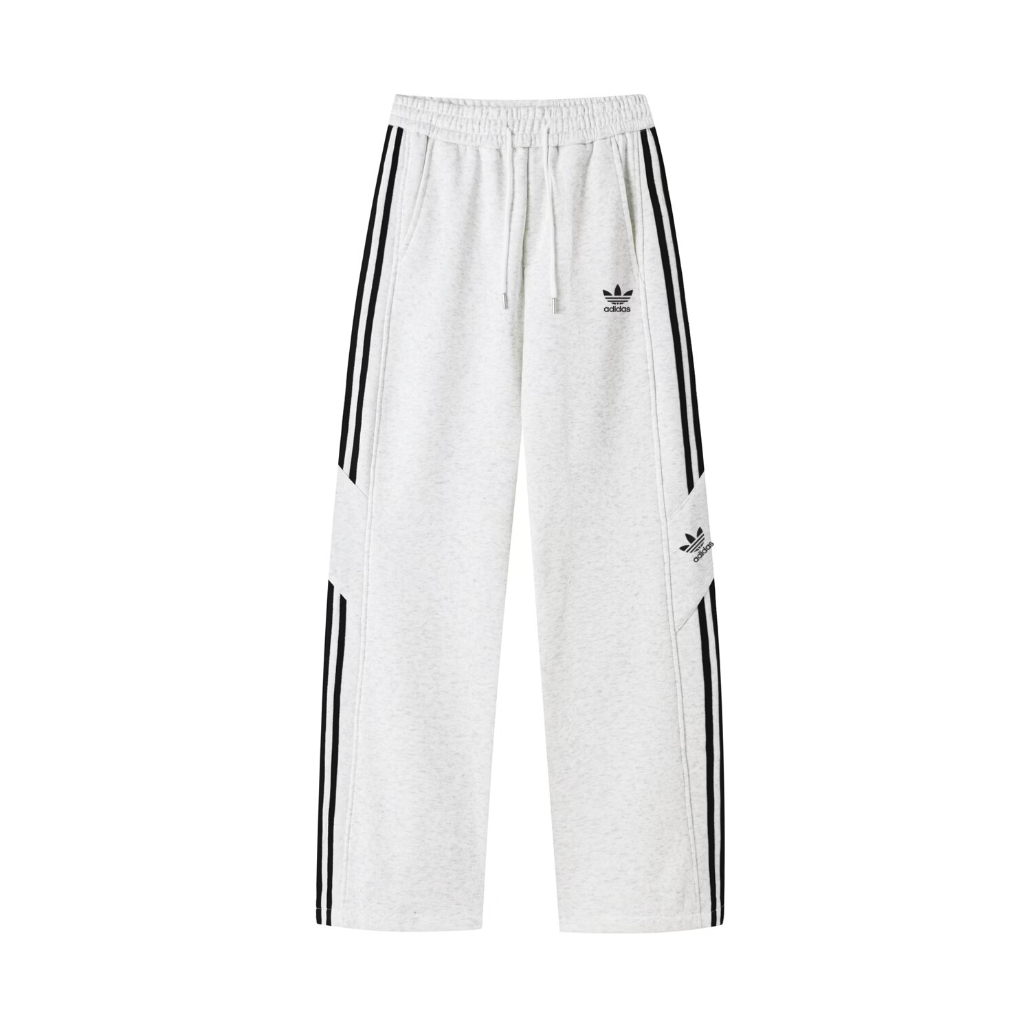 Y-3阿迪三叶草运动春秋长裤新款时尚弯刀裤休闲3条杠学生直筒百搭潮 黑色 2XL 建议体重135~155斤