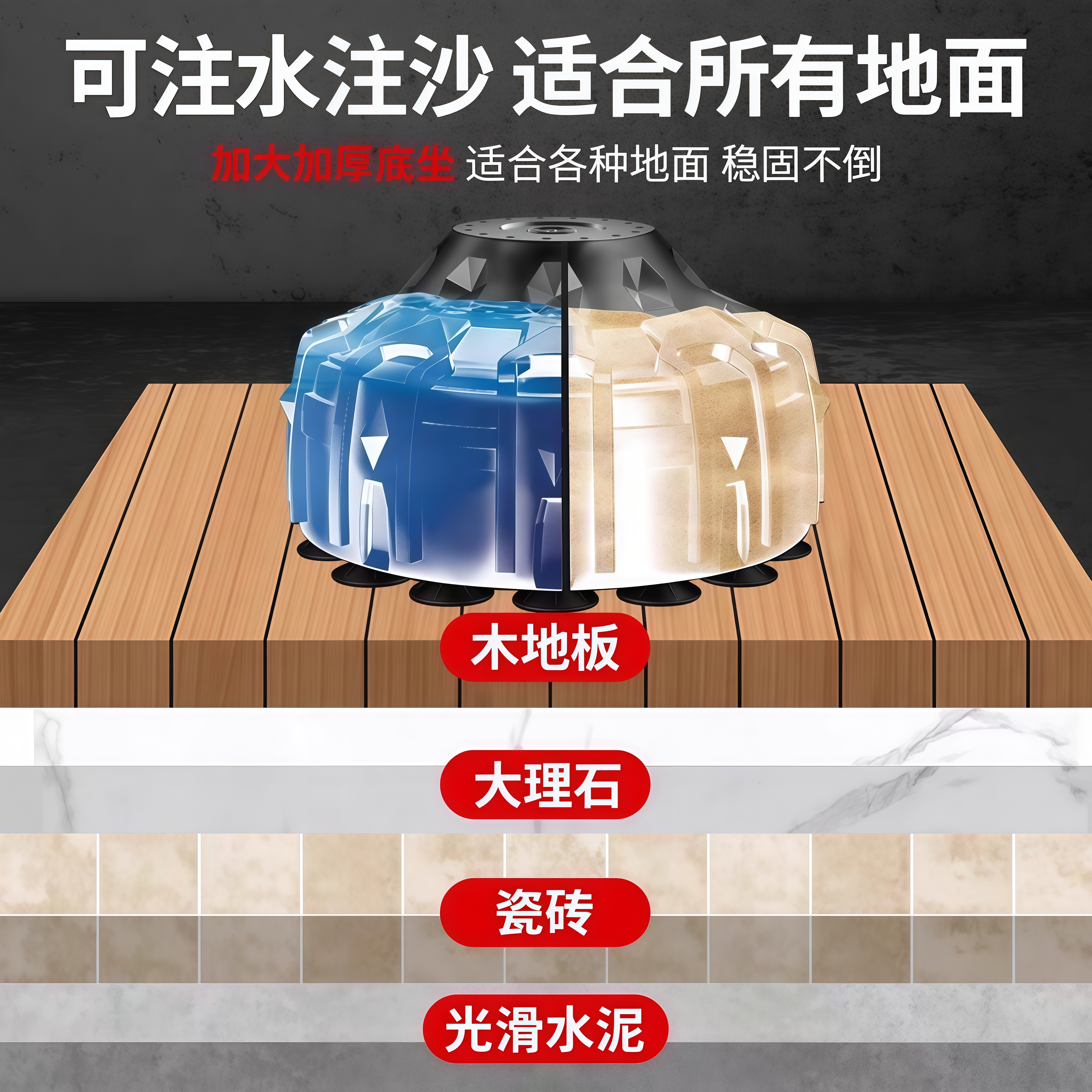 亿倍健拳击沙袋散打立式家用成人拳击沙包不倒翁儿童跆拳道拳击训练器材 1.7米黑三环(创新材料底座)