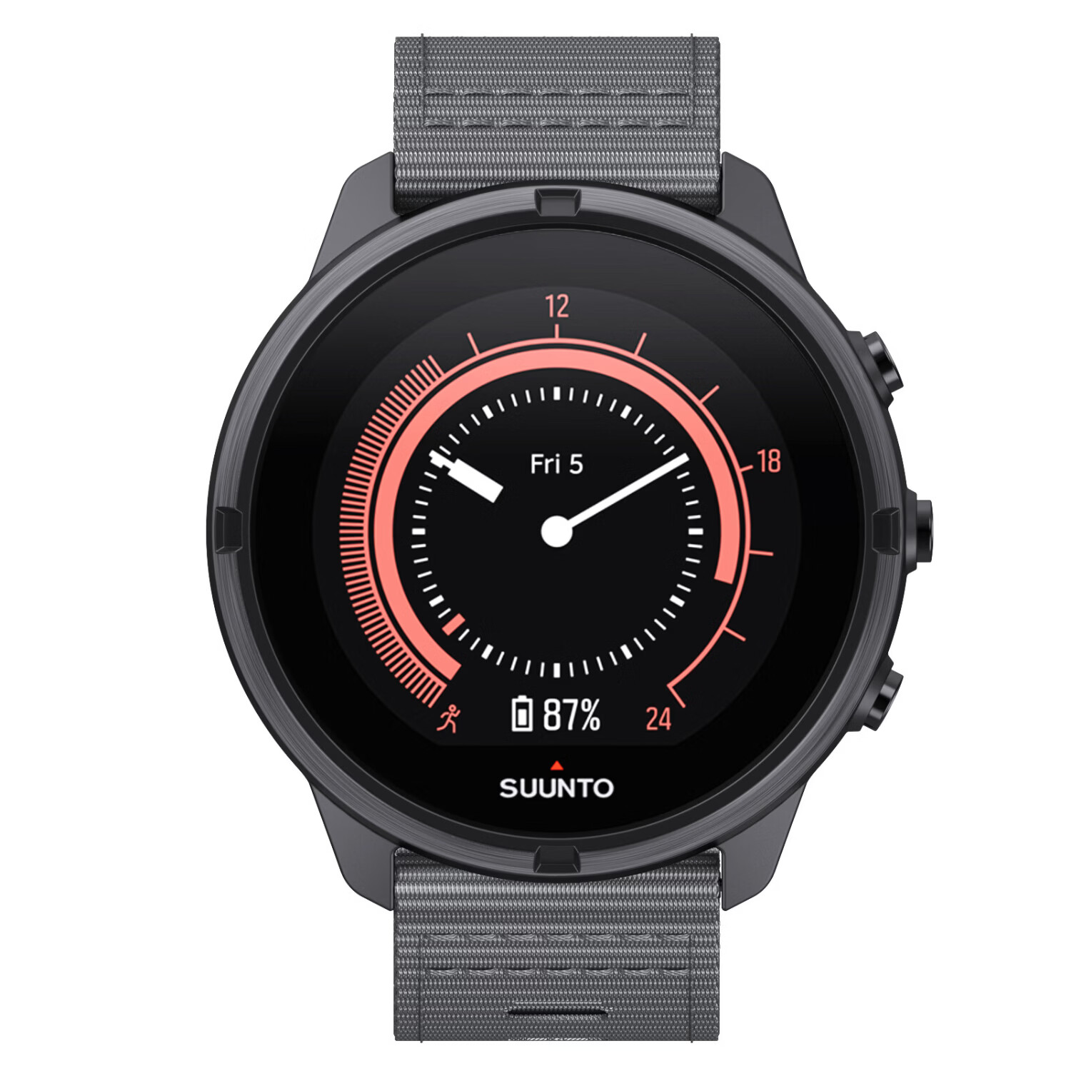 ENDUROBAND适用松拓7/9/9 Baro 松拓 Spartan 24mm尼龙表带透气表带运动腕带 灰色 颂拓-24mm宽接口