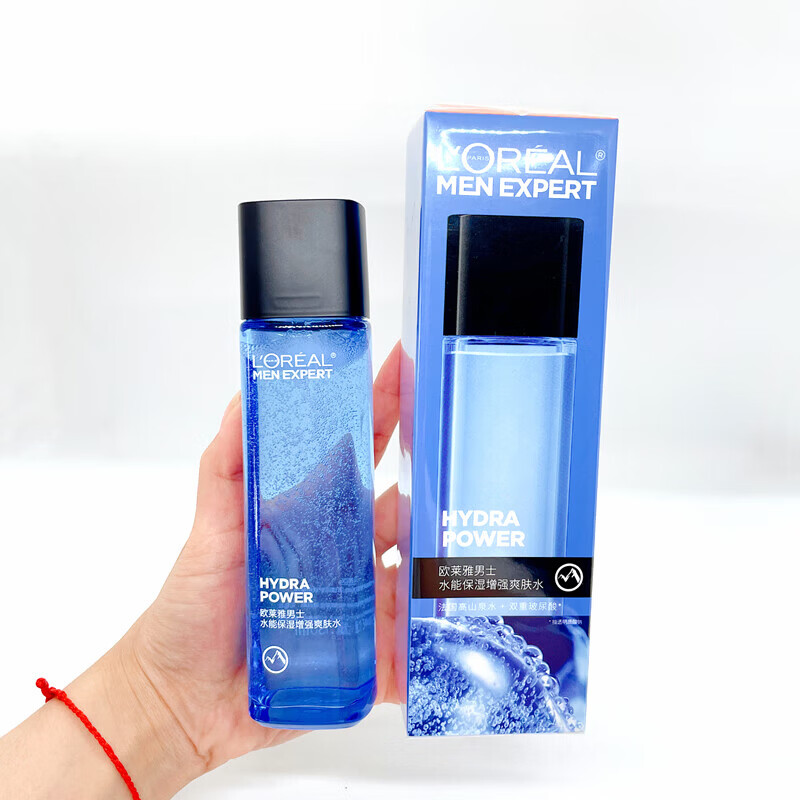 欧莱雅男士水能保湿增强爽肤水130ml须后水清爽补水春夏季节护肤 (男士水能爽肤水130ml*2瓶)