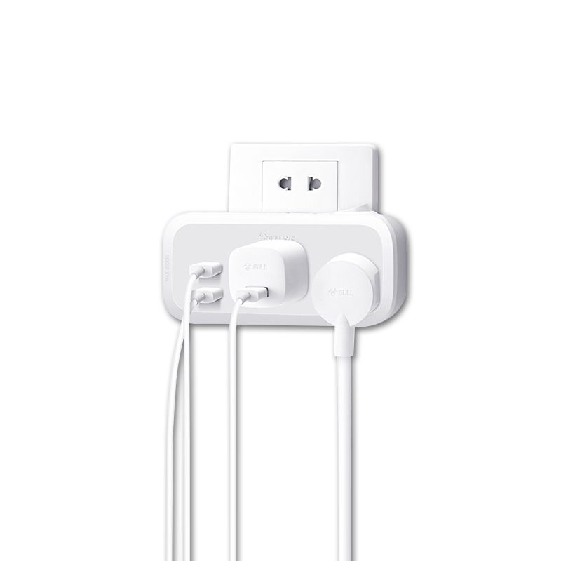 公牛(BULL)公牛插座转换器多功能插座面板电源插头转换器插线板多孔无线插排 公牛97333Y-夜灯一转六