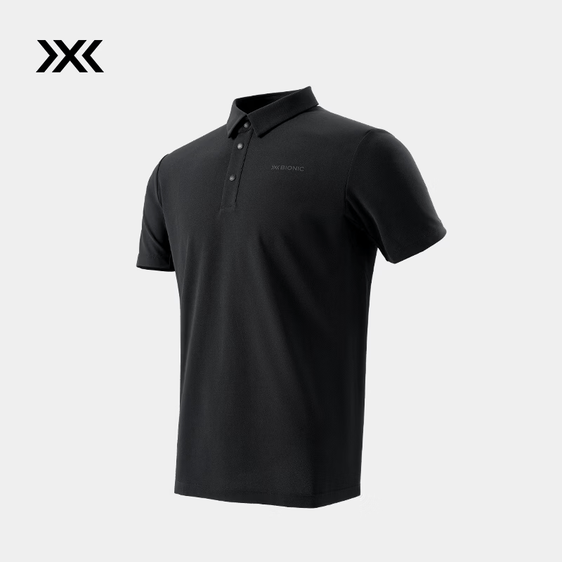 XBIONIC布里兹PIN棉感小珠地速干POLO衫男短袖T恤商务休闲防晒新品 26753 暗夜黑 L