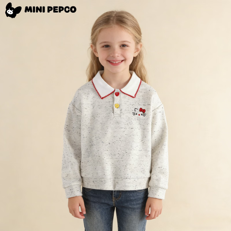 С�����ɣ�PEPCO����Ůͯ��װ��������2026�����¿ͨ�ʵ�è���ͯpolo��ͯװ�� KX�ʵ�����-�׻��� 140 (��������130-140cm) 39.9Ԫ