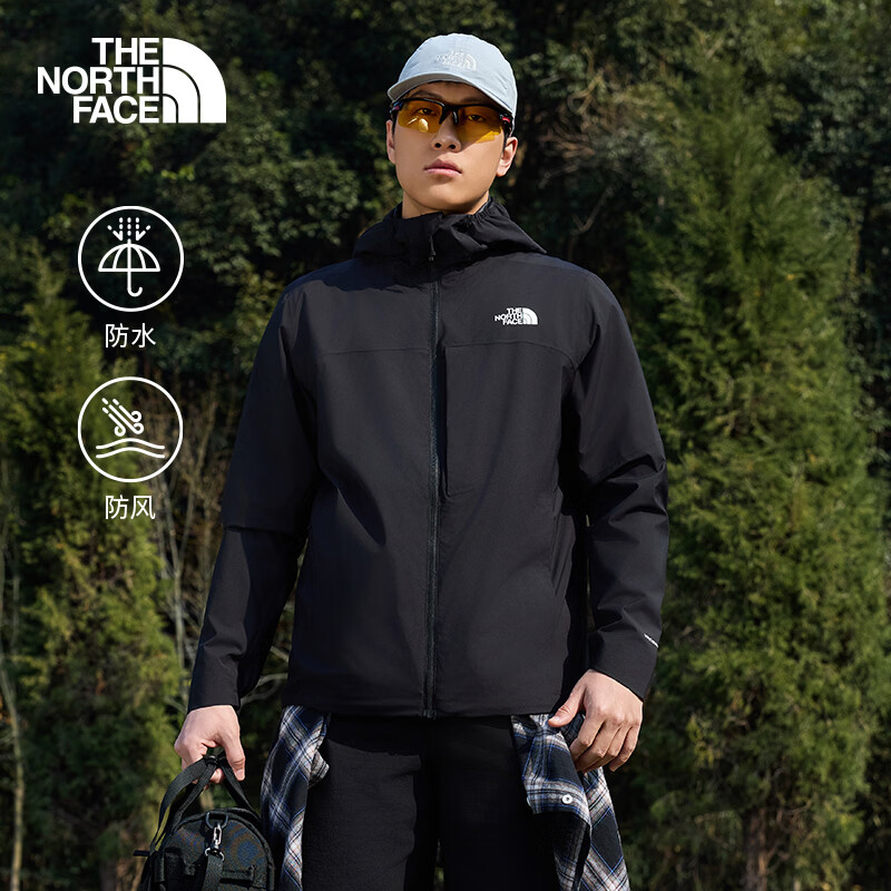 北面（The North Face）防风软壳男TWILIGHT休闲防泼溅连帽保暖轻便外套26春夏新品|89ZN JK3/宇宙黑 L/175