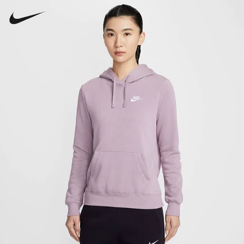 耐克（NIKE）NIKE耐克女子卫衣26春新款薄绒舒适针织刺绣连帽套头衫DQ5794-226 DQ5794-226 S