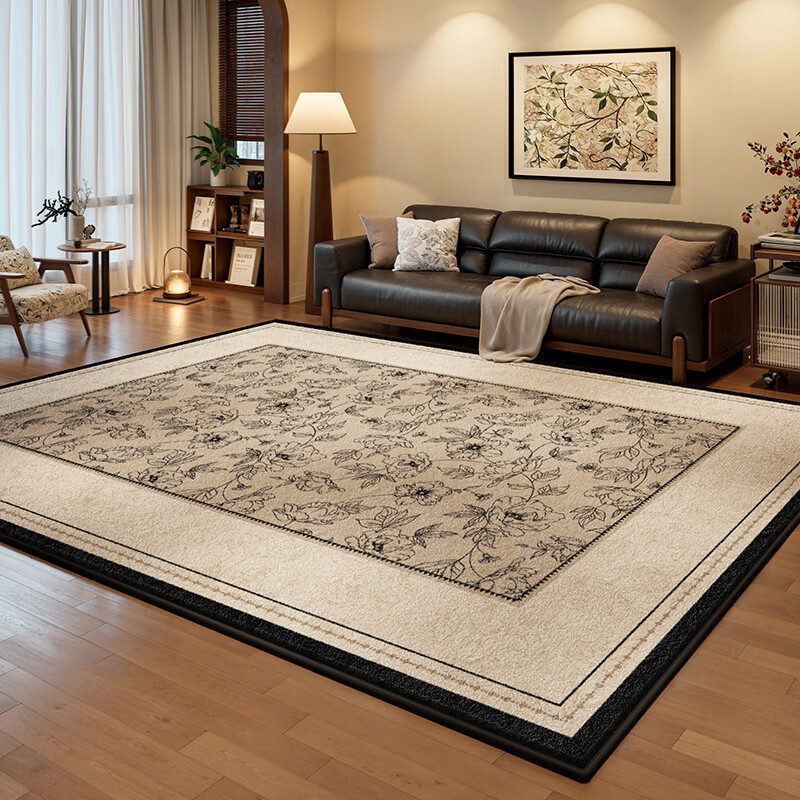 Y U-LIVE地毯客厅2026新款复古中古风免洗可擦防水防污免打理卧室茶几地垫 S仿羊绒-星河映境 定制请联系客服【享优惠】