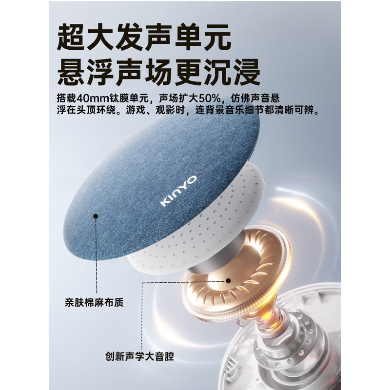 金运【热销100万+丨助眠0差评】枕下睡眠音响枕头边上助眠音箱蝶超高音质家用神器骨传导蓝牙听歌X50 【助眠蓝】Hifi音质丨蓝牙6.0丨抗菌布料