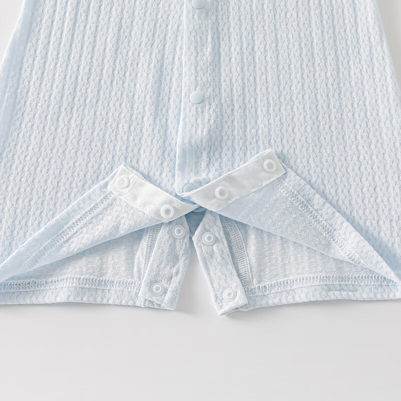 wua·wua婴儿短袖衣服夏季薄款透气宝宝连体衣幼儿睡衣洋气包屁衣夏装镂空 黄色 25度以上 90cm 【12-15月体重18-26斤】