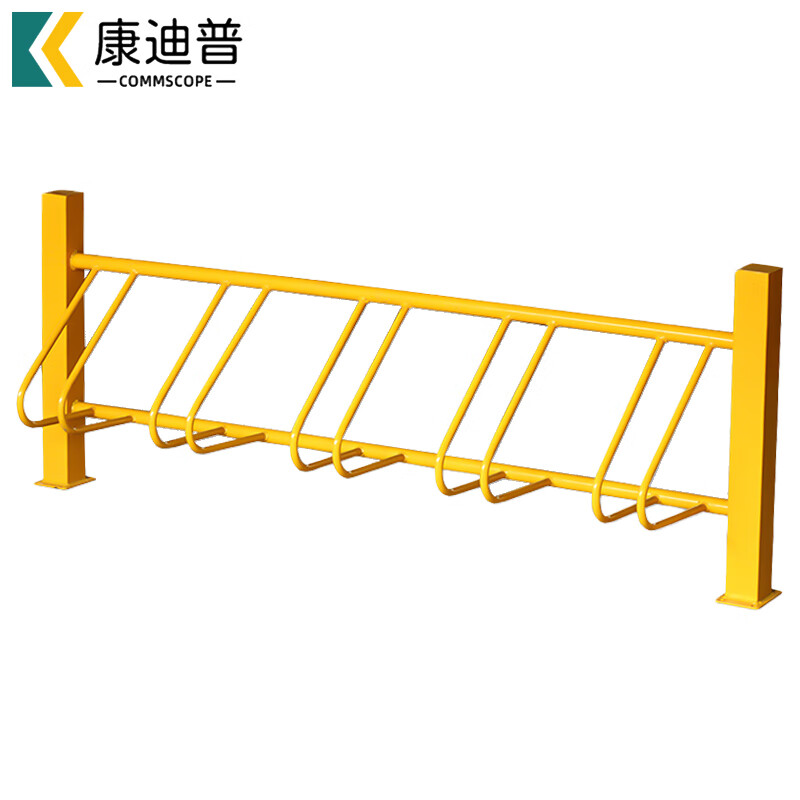 架停车位防盗地锁立式插入型电动车摆放架 2米立式停车架自行车黄/白