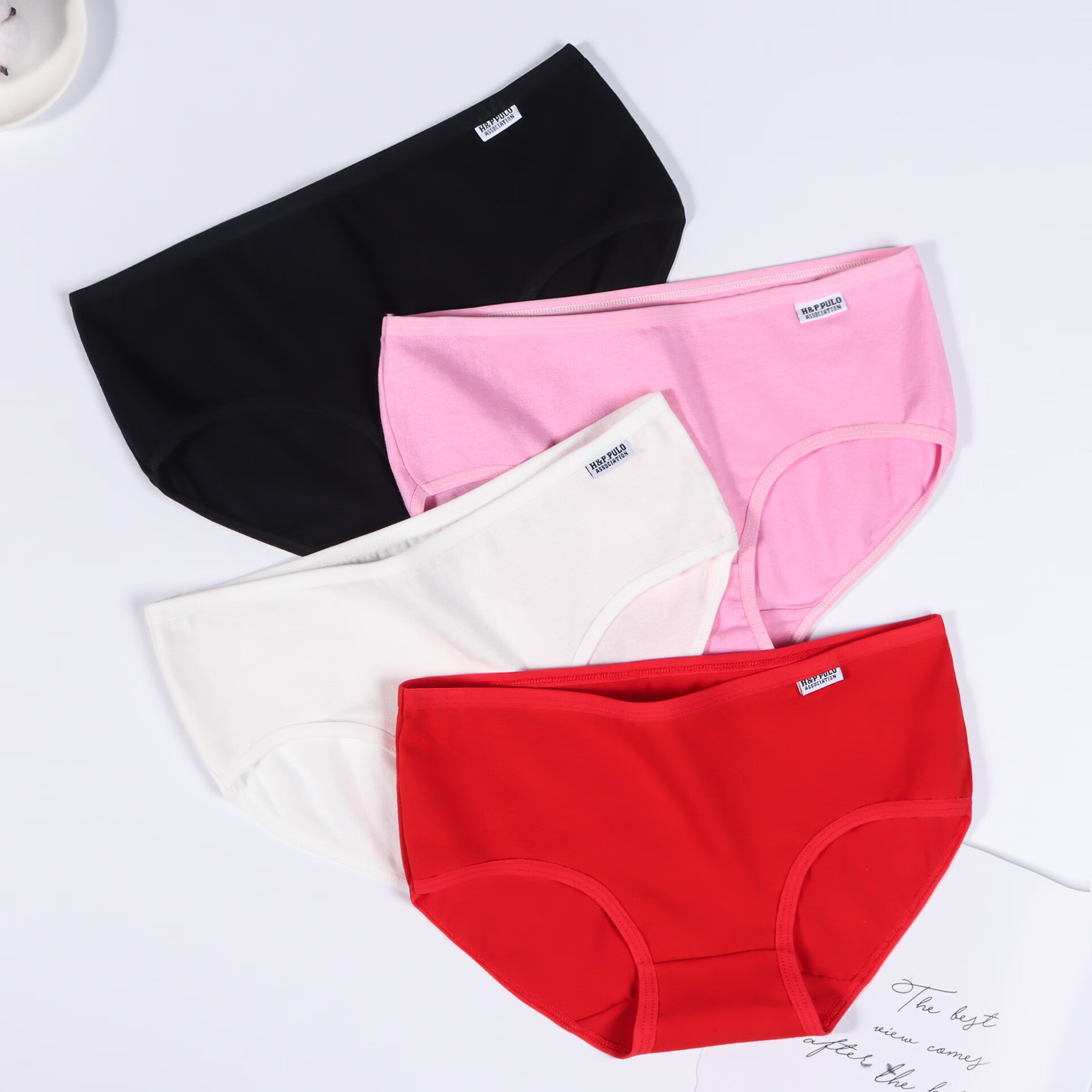 【严选好物】A001内裤女士内裤糖果色简约女式内裤纯色少女三角裤 白色 XL