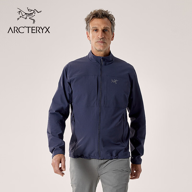 ARC'TERYX始祖鸟 GAMMA JACKET 防风 男子 软壳夹克 BLACK SAPPHIRE/蓝黑色 M