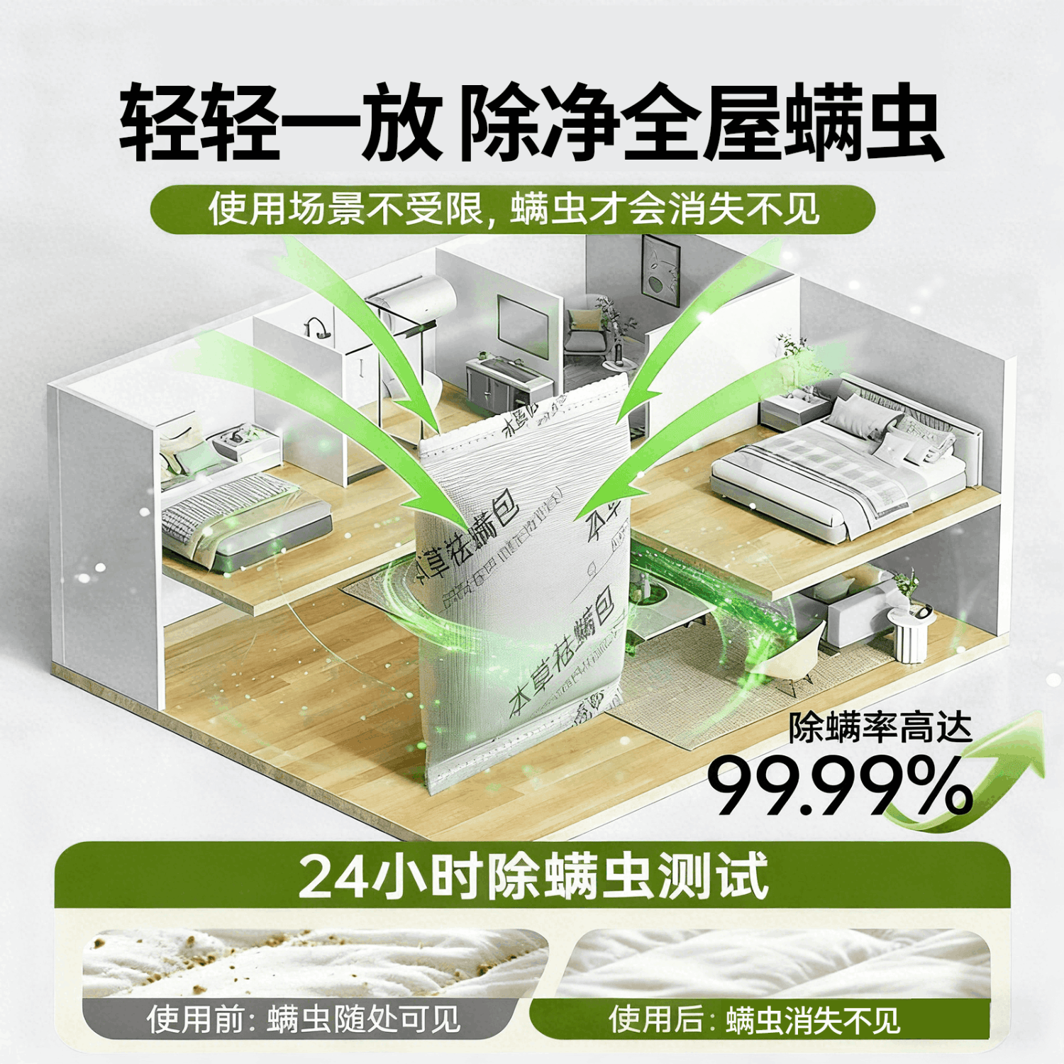 初蔓除螨包床上用除螨虫去虱免洗免晒学生宿舍孕妇婴儿宠物可用药包 【强劲除螨】山茶花除螨包*2盒 【大型商超热卖】除螨用品TOP第1名