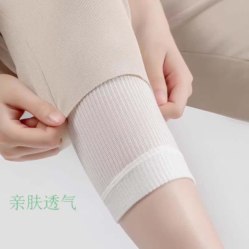 卡润尔夏季蚕丝护膝保暖透气老寒腿关节炎中老年人男女通用 升级款桑蚕丝丨夏季薄款丨肤白色 30cm 2只装 XL码丨适合腿围51-58cm