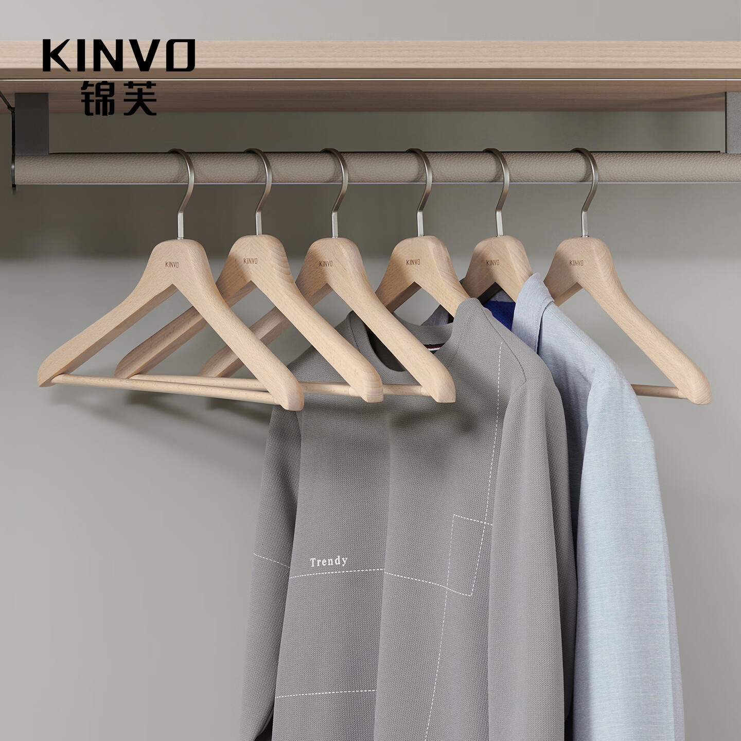 锦芙高端实木衣架进口榉木原木衣撑挂高档大衣西服卫衣衣柜衣帽间衣挂 4【榉木无漆】男20厚衣架6支 京东折扣/优惠券