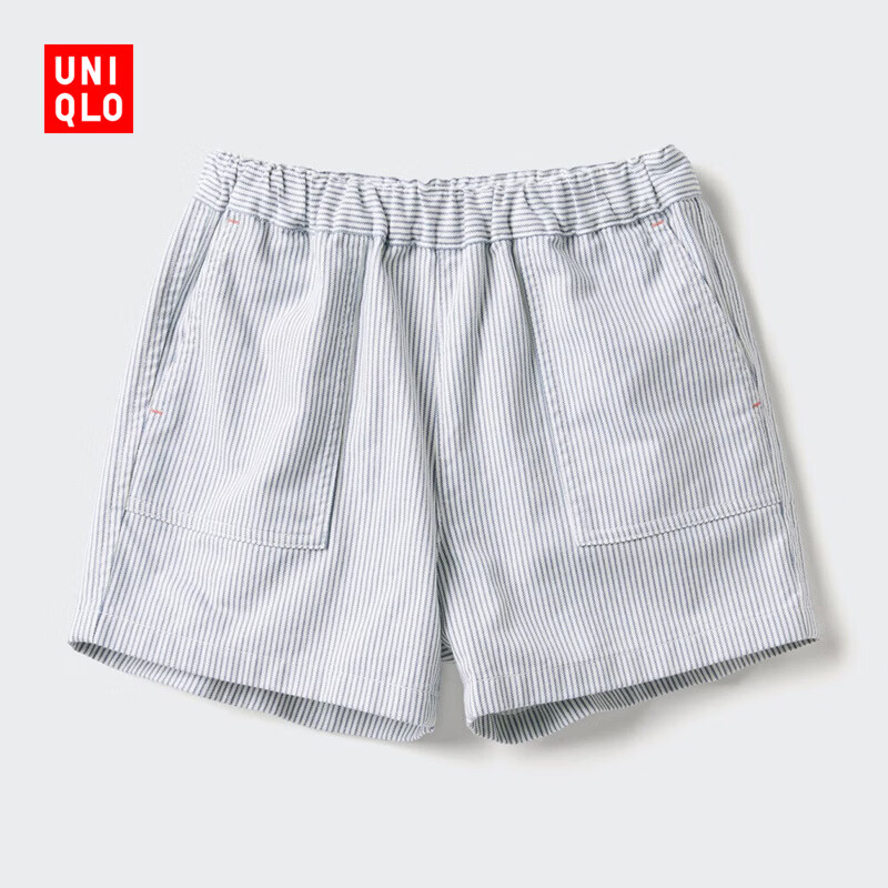 优衣库婴幼儿宝宝松紧短裤26春夏新款481788 67 海蓝色 100