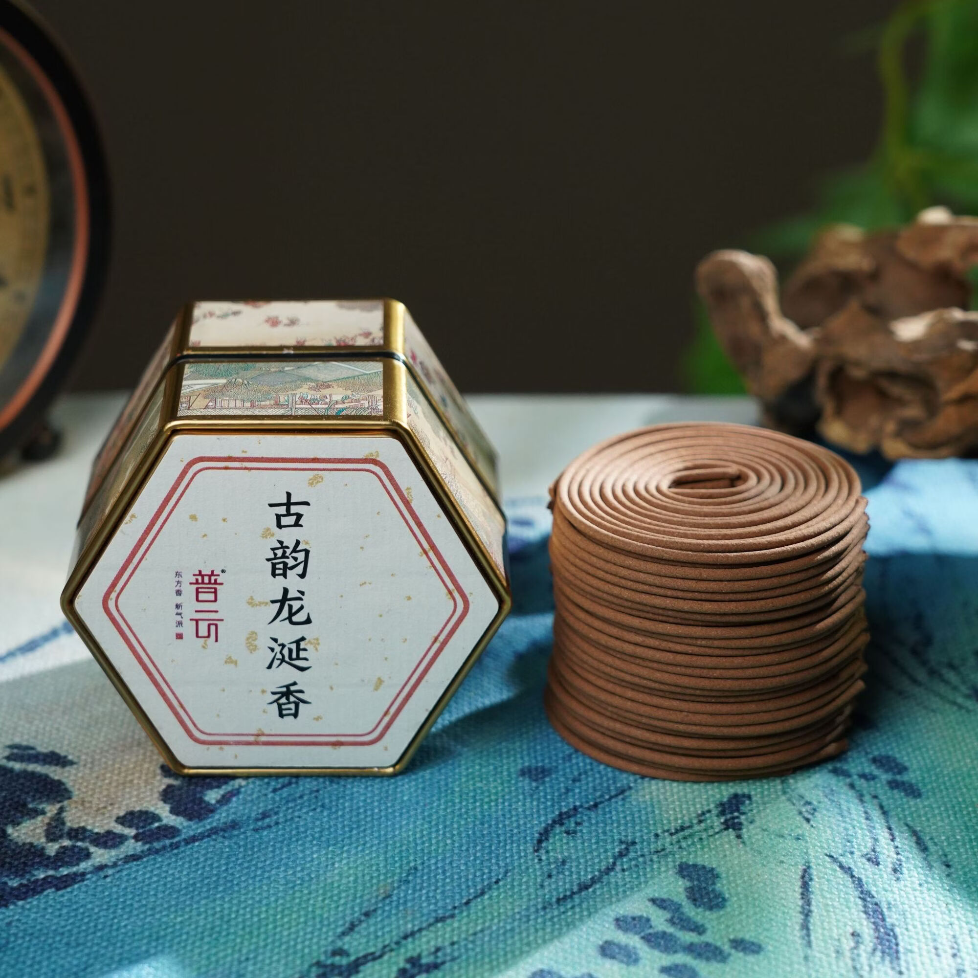 普云古韵龙涎香盘香4小时家用室内熏香中式天然香 古韵龙涎香4H48片 48盘 4小时 无规格