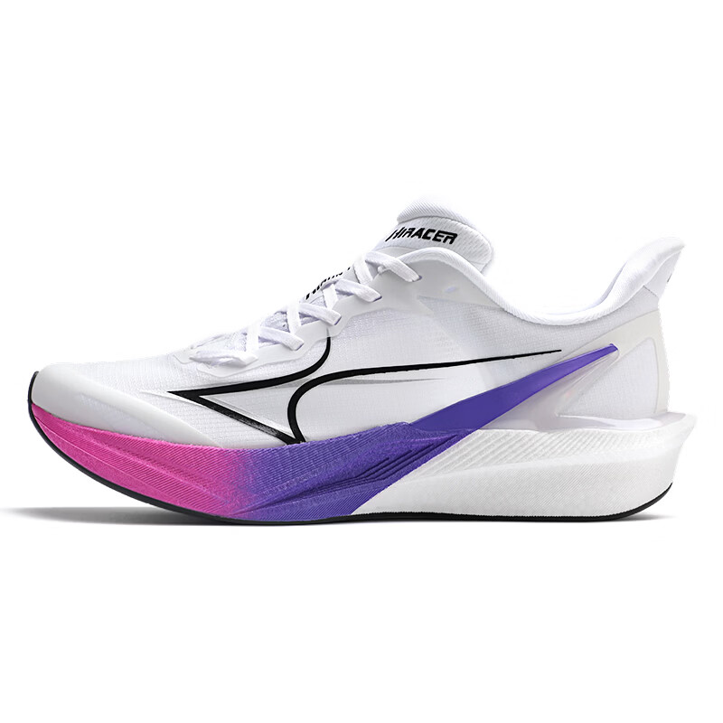 海尔斯（HEALTH）跑鞋嗨跑hirun新款跑步鞋男女中考体测减震竞速训练专业运动鞋子 幻影玫紫 偏小建议拍大一码 46 偏小建议拍大一码