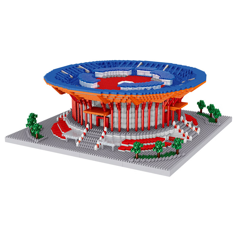 哲高积木拼装雁栖湖会议中心建筑模型摆件男女孩玩具生日礼物 雁栖湖会议中心-4795颗粒