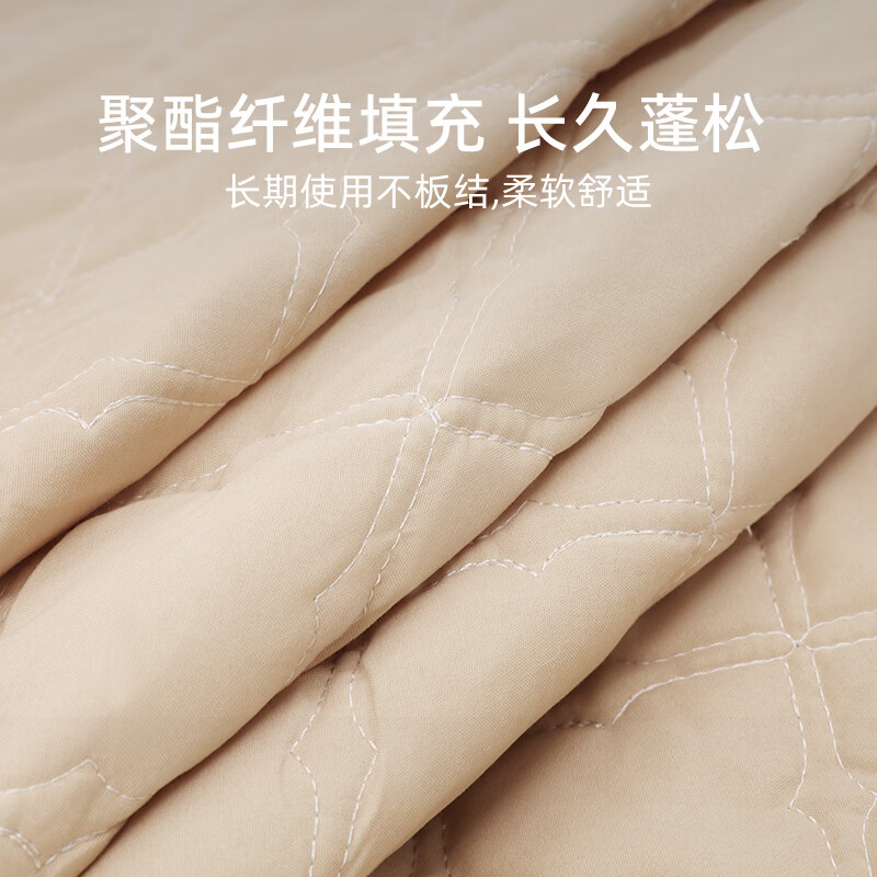 LUING BOX露营盒子 户外床垫套可水洗羽丝绒床笠全包床罩防尘罩防滑保护套 浅咖 1.5*2M