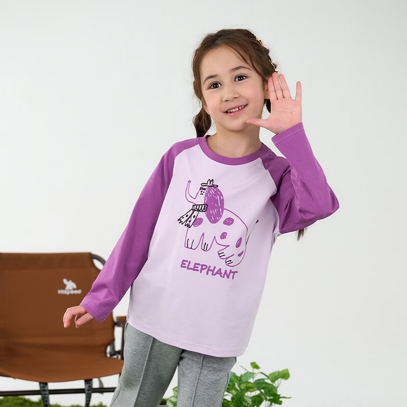 棉花堂（cottontown）【棉感速干】棉花堂童装儿童速干上衣男童女童长袖T恤A类10A抗菌 焦糖色 90 90/52