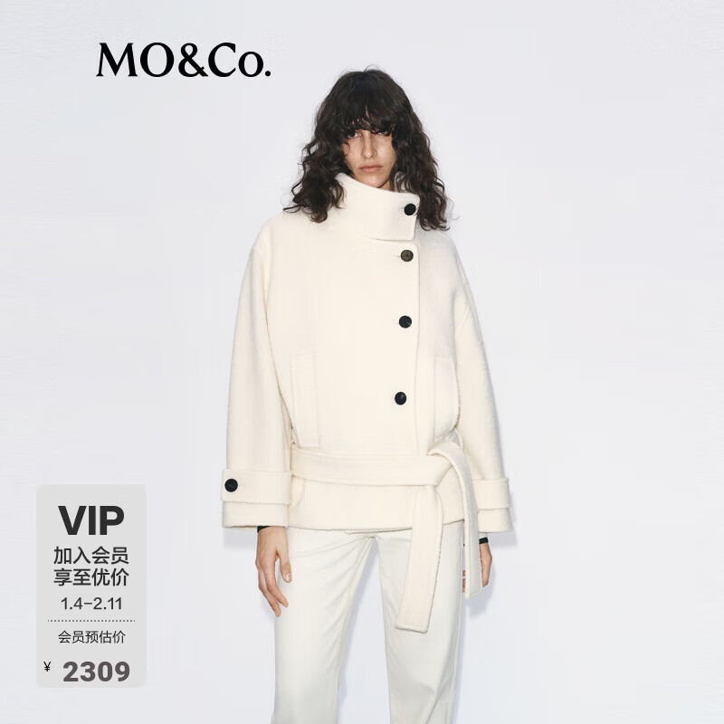 MO&Co.ë������2025����Ʒ����ëȦ�ظ��Ÿ����������MBE4COT029 �װ�ɫ S 2528Ԫ