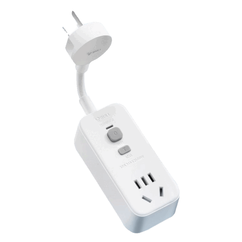 公牛（BULL）漏电保护插头10/16A大功率电热水器家用防漏电转换器插座开关 六插位 705全长10米 漏电自动断电