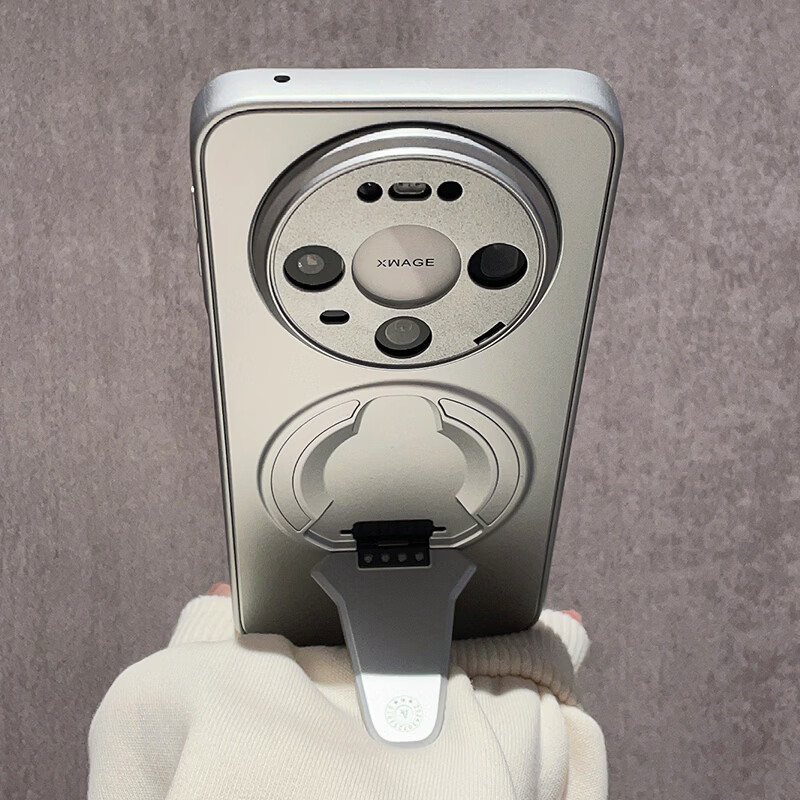 SN适用华为Mate80手机壳80Promax保护套mete70宇宙飞船支架60Pro+镜头全包50防摔外壳40网红创意情侣 【太空银】宇宙飞船系列-一体支架款 华为Mate60Pro+