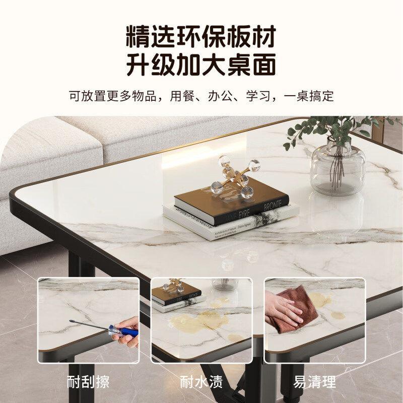 叠桌子餐桌家用小户型吃饭桌子掼蛋桌户外桌子摆摊小桌子 升级不挡腿80*80*73cm棕木纹