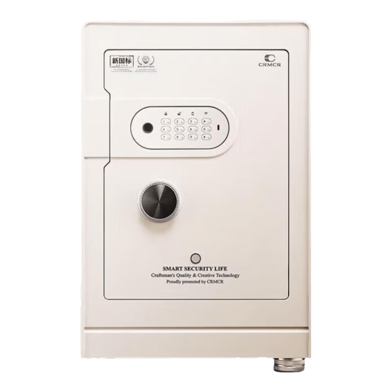卡嘜（CRMCR）保險(xiǎn)柜家用2025新款國(guó)標(biāo)3C認(rèn)證遠(yuǎn)程WIFI首飾收納智能床頭柜保險(xiǎn)箱辦公財(cái)務(wù)專用防盜防搬走全鋼夾萬(wàn) 60奶咖【首飾抽屜+暗艙】【指紋+密碼+已接米家】