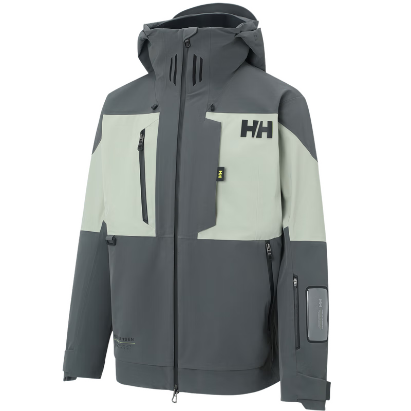 HELLY HANSEN, H/H海麗漢森h(huán)h24冬情侶款防水透濕透寬松時(shí)尚設(shè)計(jì)感單板滑雪服 深灰色-男 L