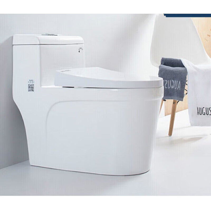 raytotodtoto卫浴抽水马桶家用虹吸式超漩冲水座便卫生间普通坐便 a款