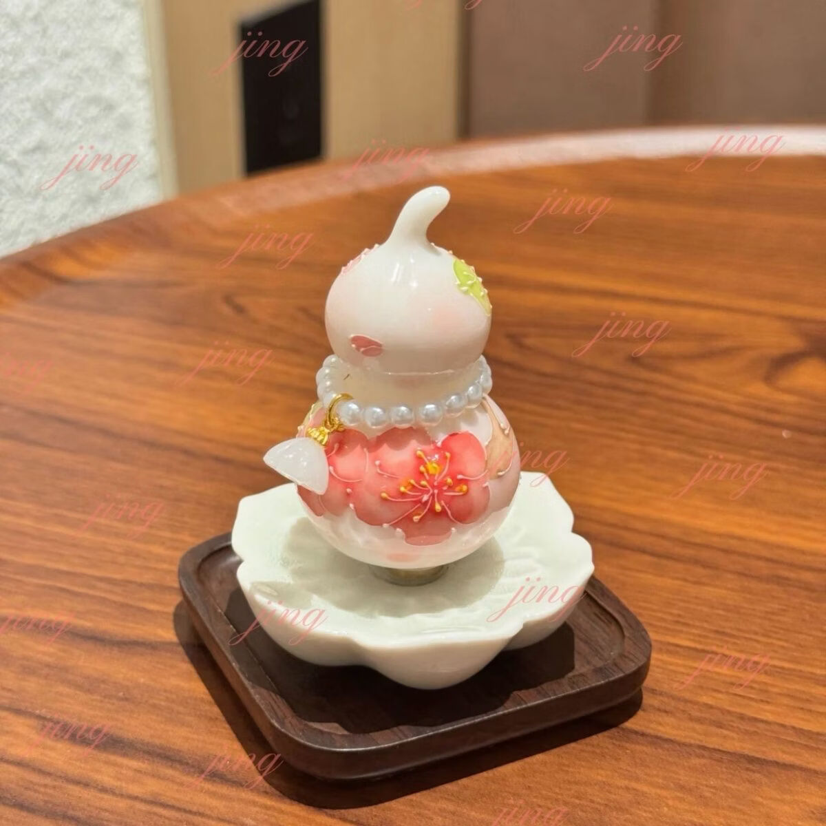 靠森景德镇同款可爱福禄葫芦转转乐居家摆件招财纳福新年礼物办公桌 蝶恋花葫芦转转(挂件随机)