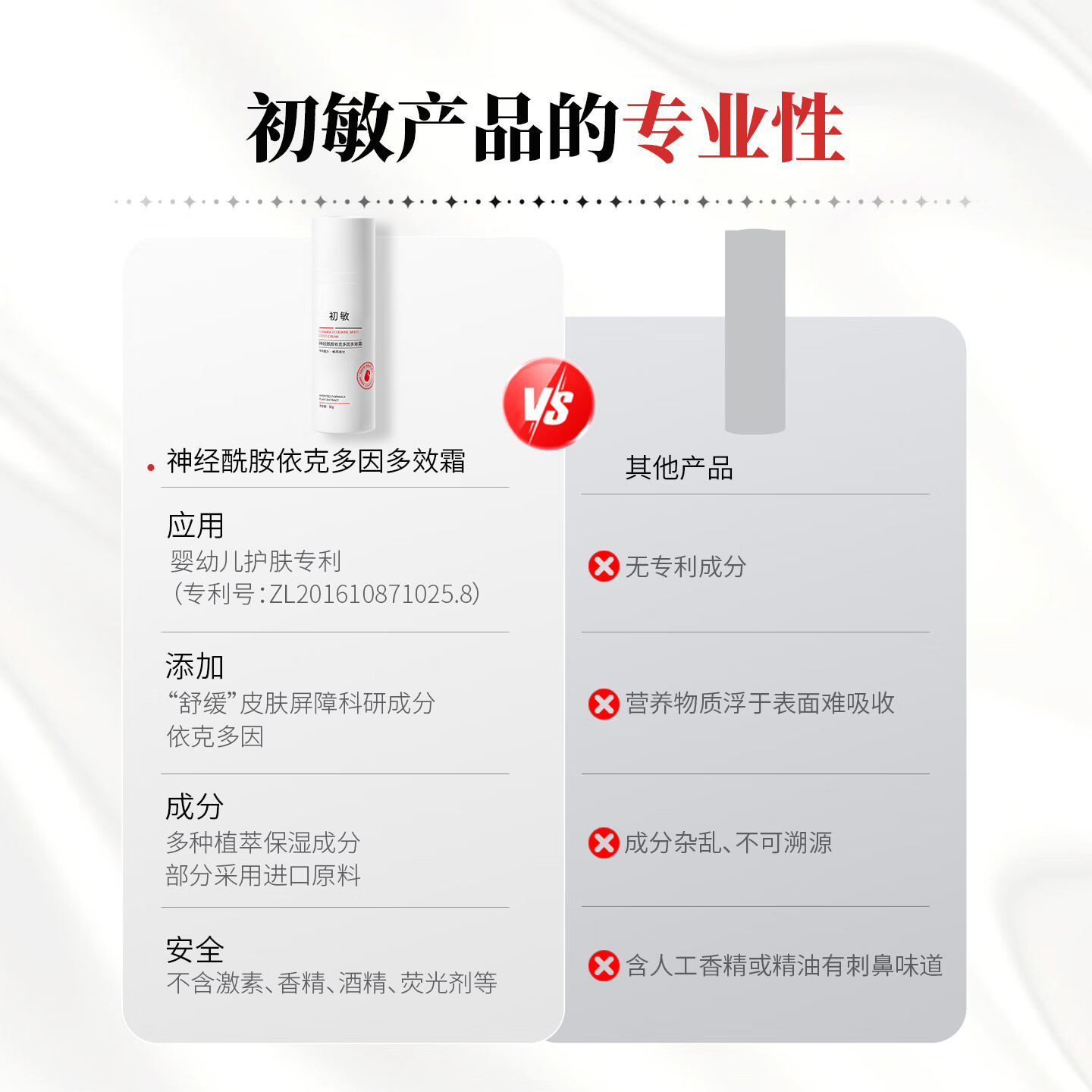 初敏旗舰店神经酰胺依克多因多效霜新生儿婴幼儿舒缓保湿皮肤屏障修复 依克多因舒缓保湿多效霜30g